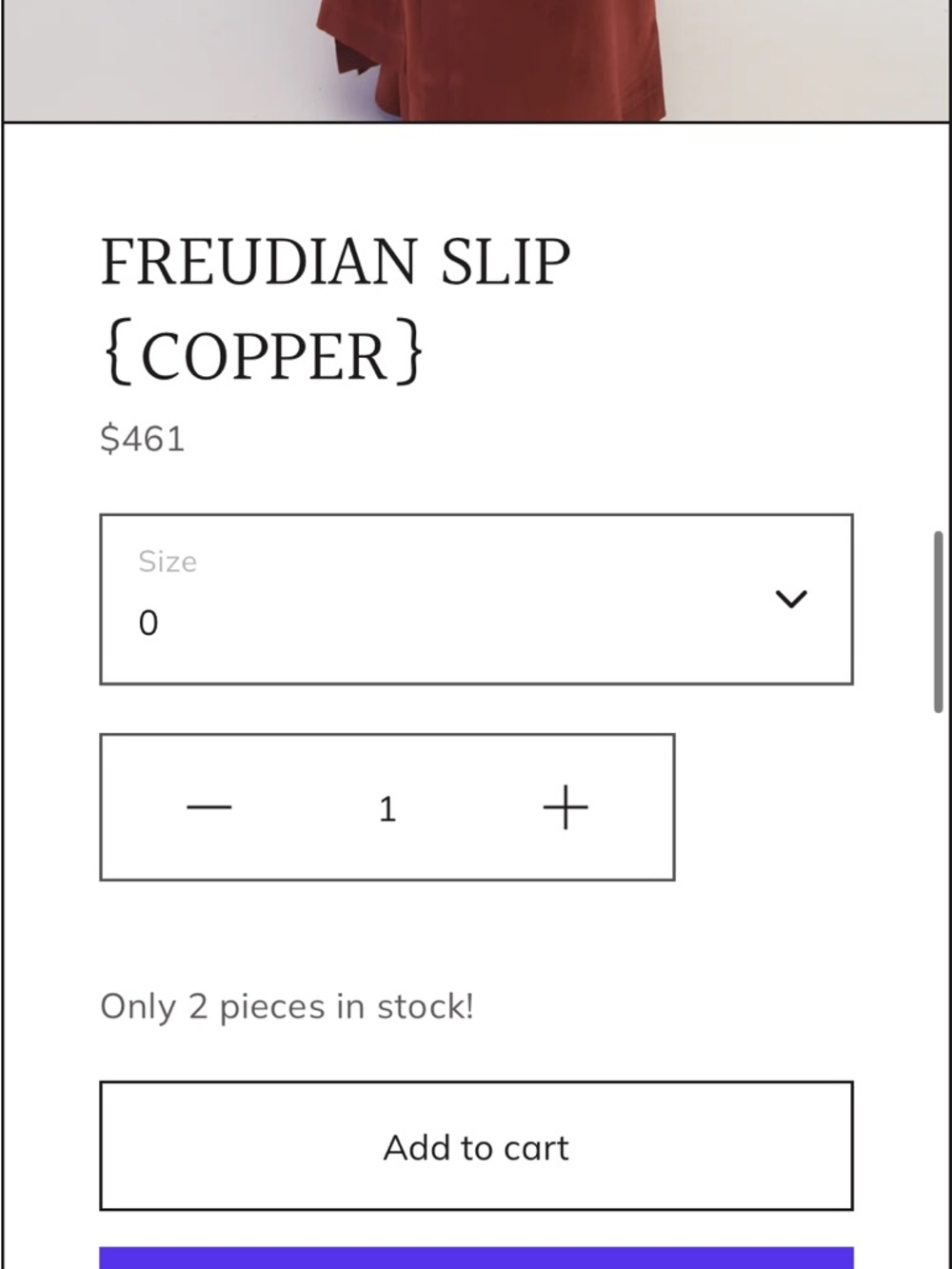 Sleeping with Jacque "Freudian" Silk Slip Dress in Copper.  Size 4 - Picture 6 of 12